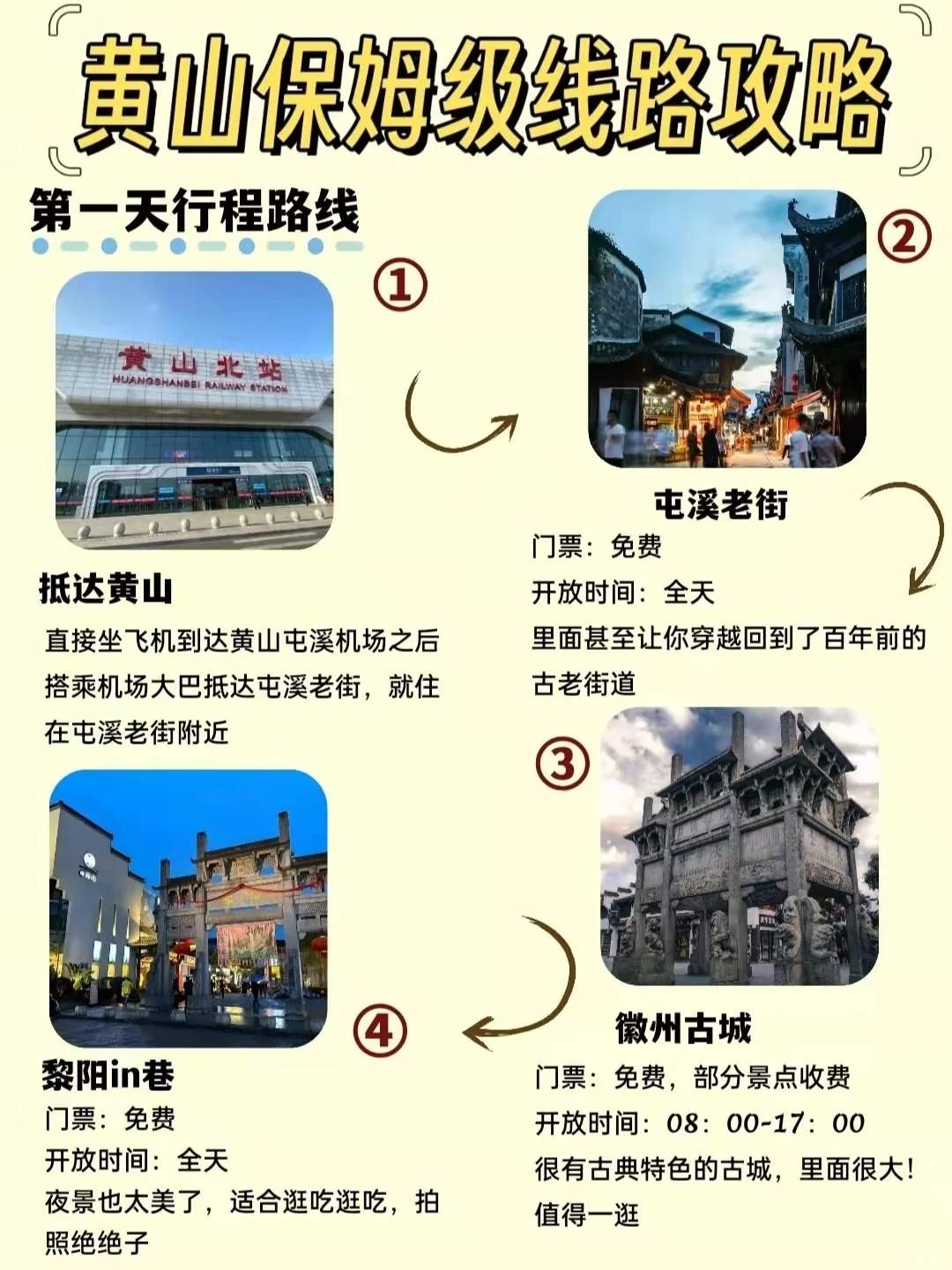 黄山保姆级线路攻略·黄山旅游线路推荐