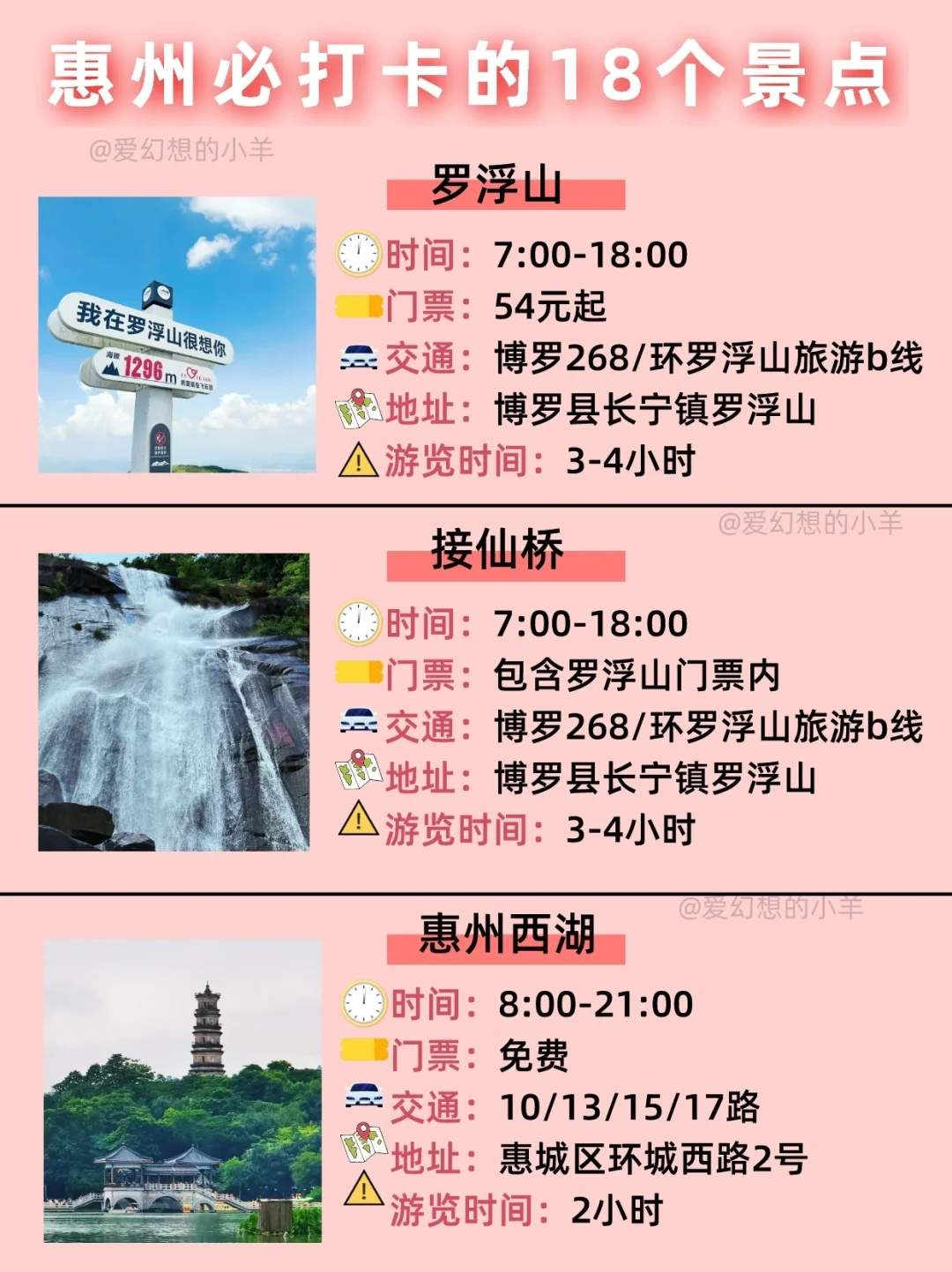 惠州旅游攻略自由行攻略-惠州旅游景点哪里好玩