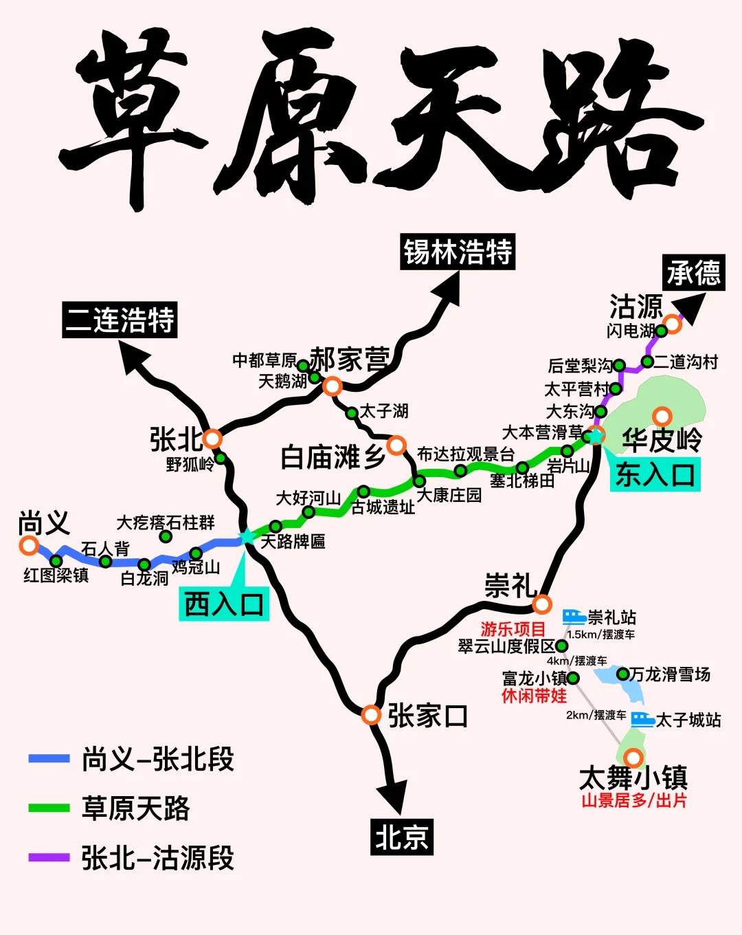 张北草原旅游攻略-张北草原天路自驾游最佳路线