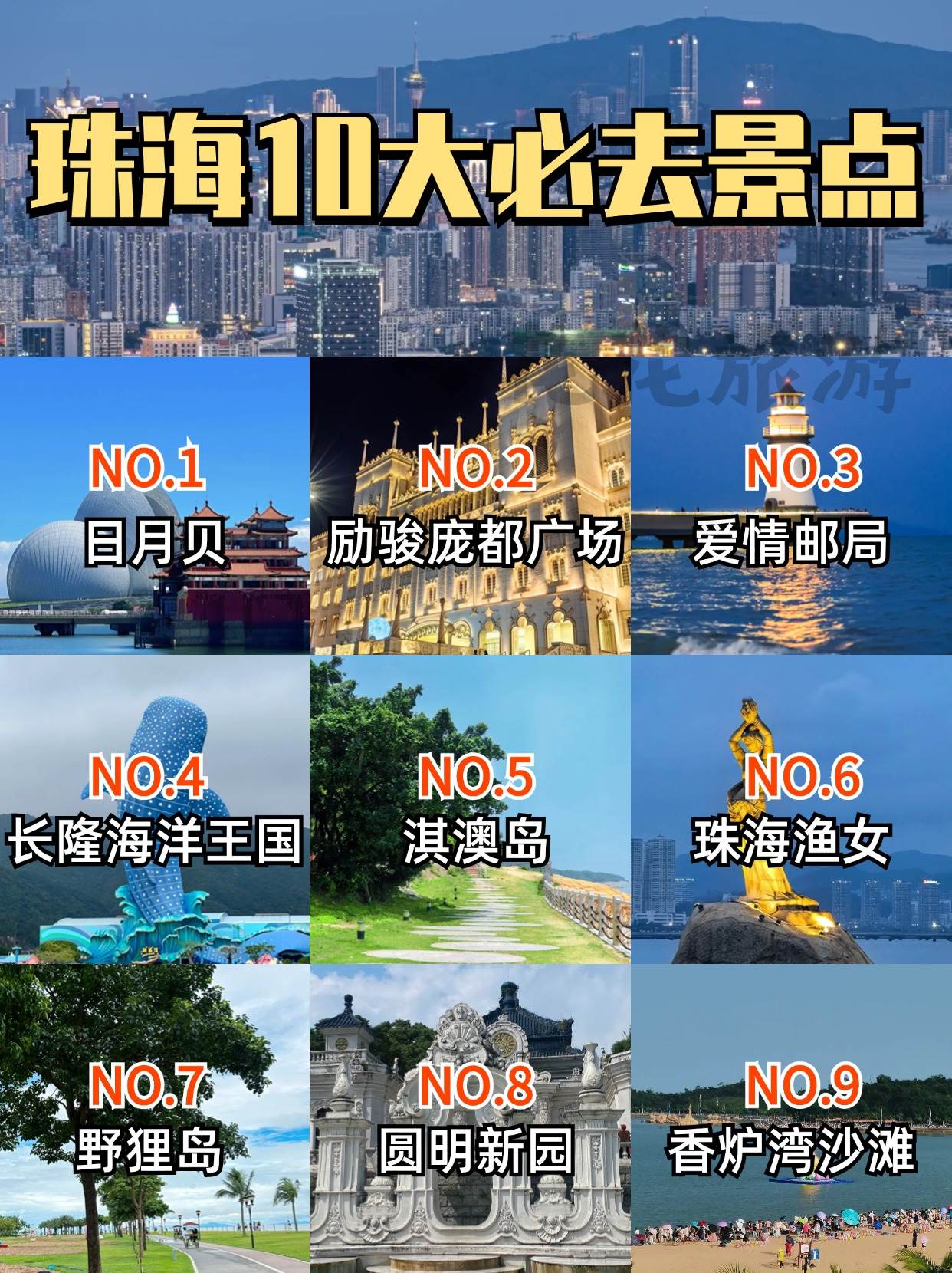 珠海旅游全攻略：必访十大景点一网打尽